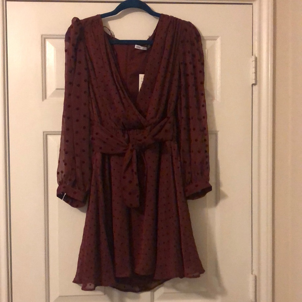 ZARA Polka dot red mini dress